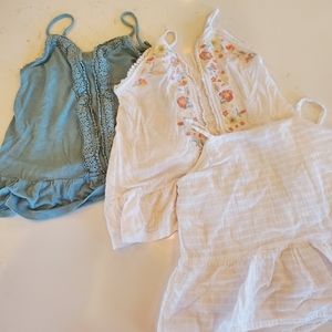 3 girls tank tops size 6